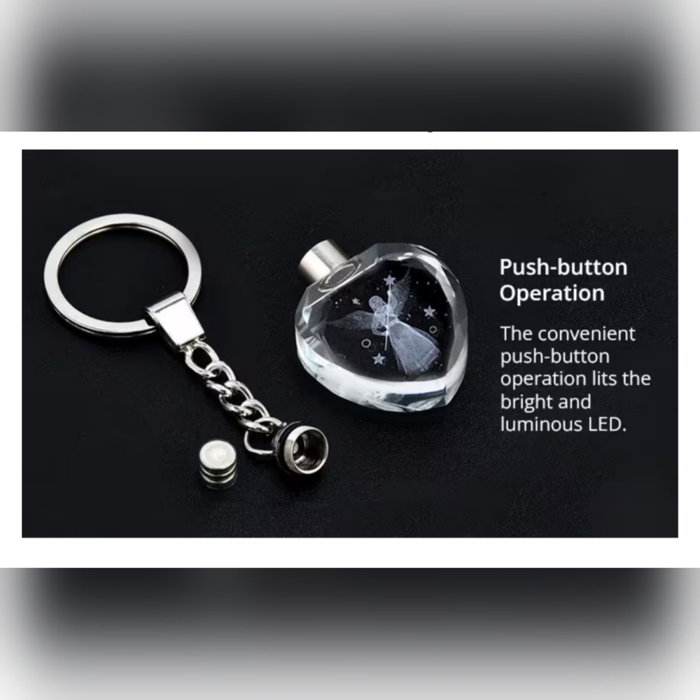 5 Piece Crystal LED Keychains (Rectangular) - Picture 8 of 13